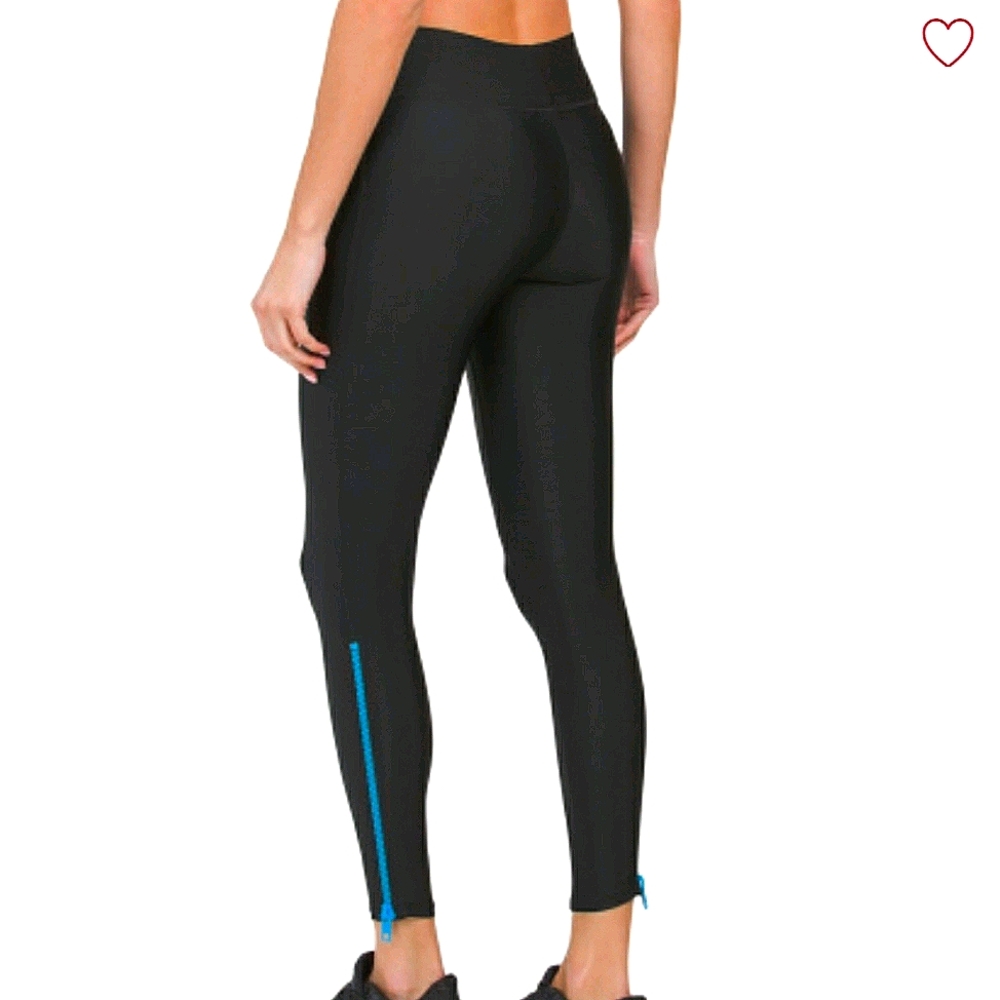 TEREZ Blue Zipper Leggings